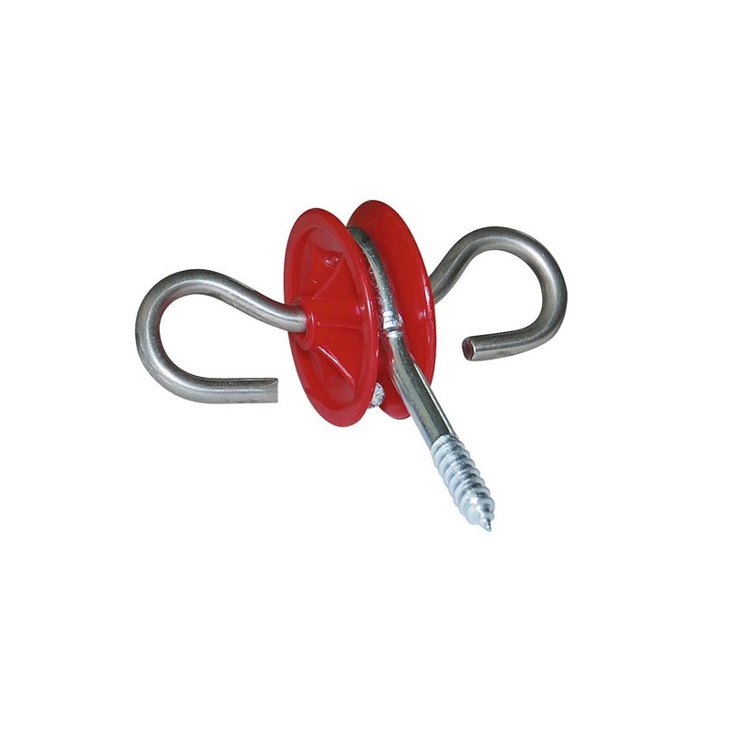Gate handle insulator stainless steel, 2 hooks, 10 pcs