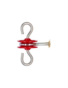 Gate handle insulator stainless steel, 2 hooks, 10 pcs 2