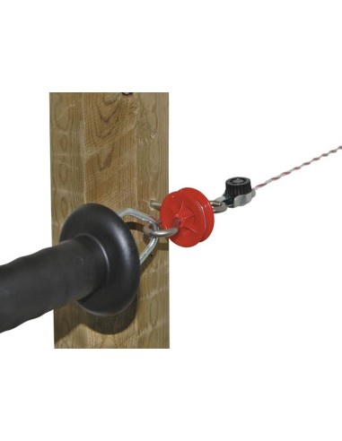 Poortgreepisolator rvs 2 inleghaken, 10 stuks