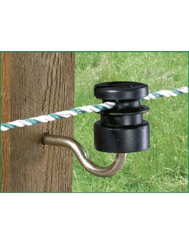 Slit insulator, black, 5,3 mm, 25 pcs