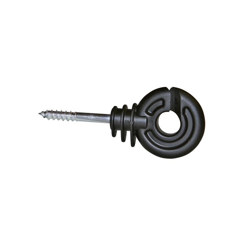 Ring insulator compact, black, short support, 25 pcs