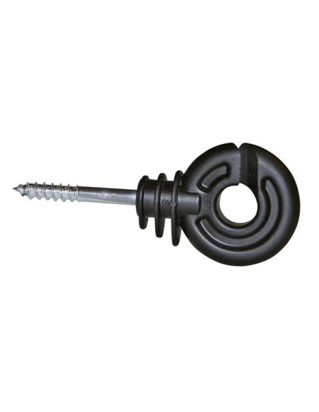 Ring insulator compact, black, short support, 25 pcs/pack