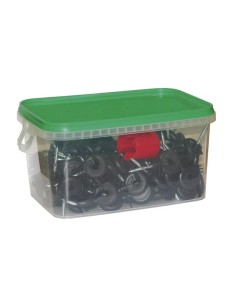 Ring insulator compact, black, w/ continuous support, 100...