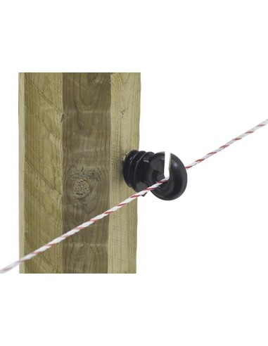 Ringisolator big zwart korte steun (25 stuk)