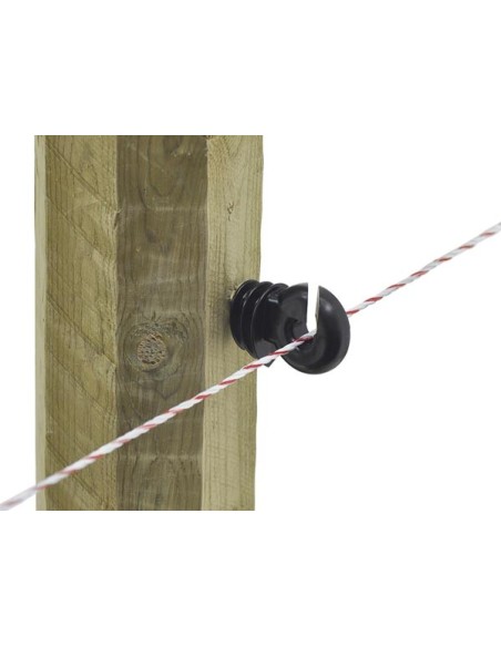 Ringisolator big zwart korte steun (25 stuk)