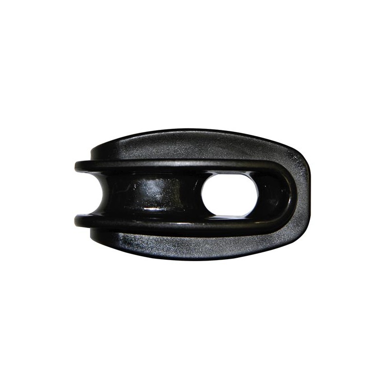 Strain insulator for ropes, black, 25 pcs
