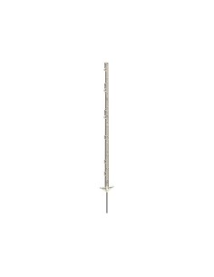 Classic kunststof paal  wit 125cm, dubbele trede,  (5 stuks)