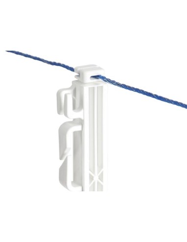 Plastic post with stirrup step white, 114 cm, 5...