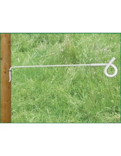 Offset pigtail insulator, white, 40 cm support, 10 pcs 2