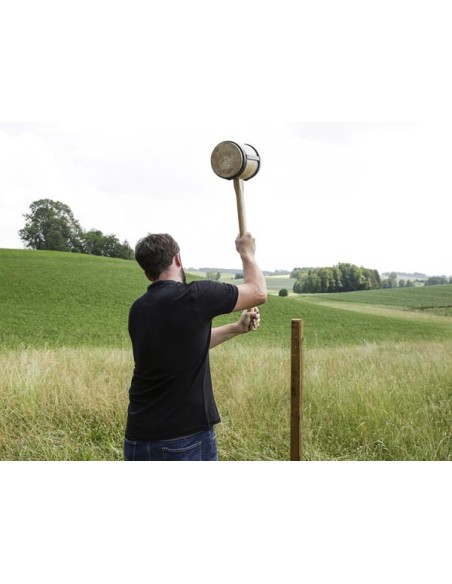 Houten hamer 6 kg met gelaste ijzerplaat