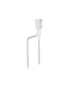 Full Plastic Post with steel Double Prong,102 cm,white, 5... 2