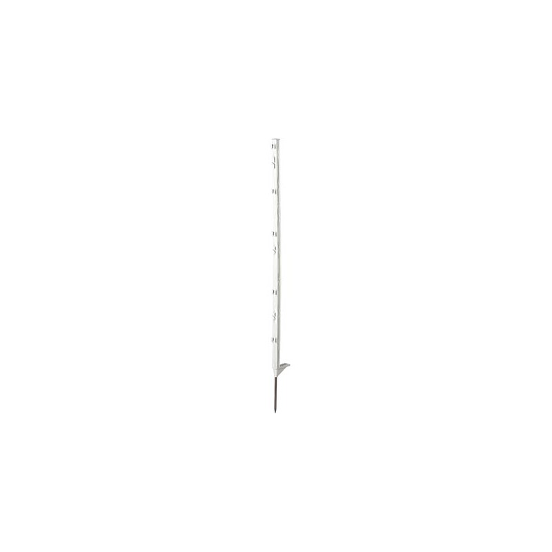 Classic plastic post with single step-in, white, 105 cm, 5 pcs
