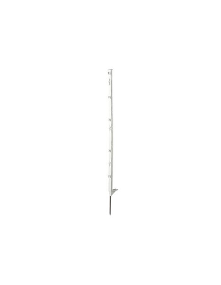 Classic plastic post with single step-in, white, 105 cm, 5 pcs