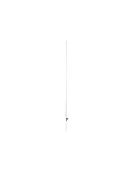 Plastic post, white, 158 cm, with step