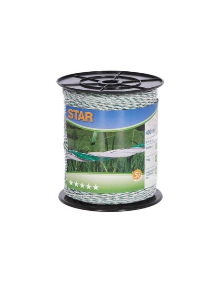 Polywire Star, 400 m, white/green
