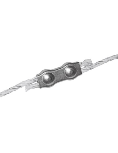 Rope connector galvanized for ropes Ø 6 mm, 10 pcs
