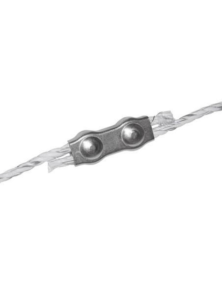 Rope connector galvanized for ropes Ø 6 mm, 10 pcs