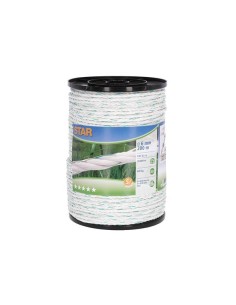 Fencing rope Star 200 m, white/green, Ø 6 mm
