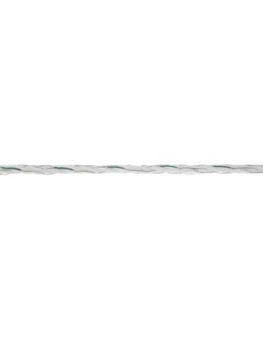 Fencing rope Star 200 m, white/green, Ø 6 mm