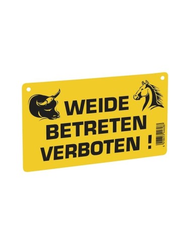 Waarschuwingsbord "Verboden weiland te betreden"