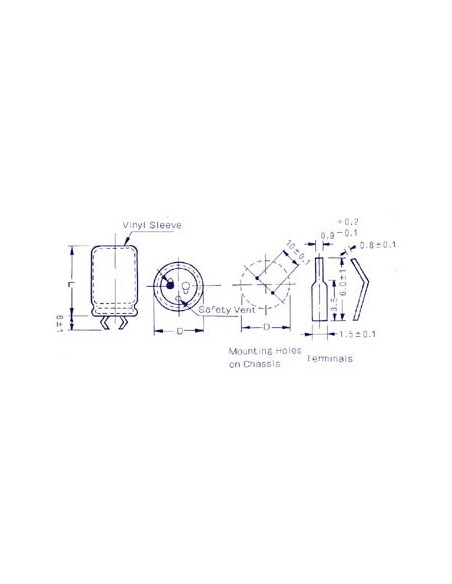 CONDENSATEUR CHIMIQUE SNAP-IN 100µF / 350V