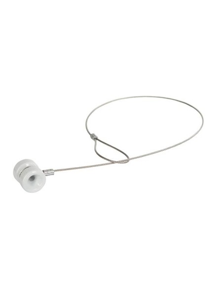 Porselein-isolator incl. Staalkabel met oog, set van 3