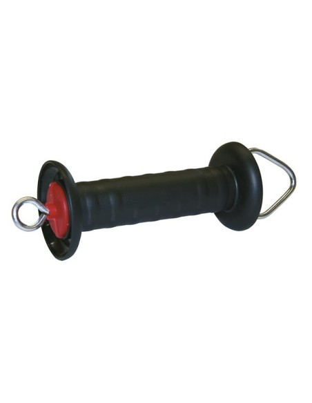 Gate handle black, with eye