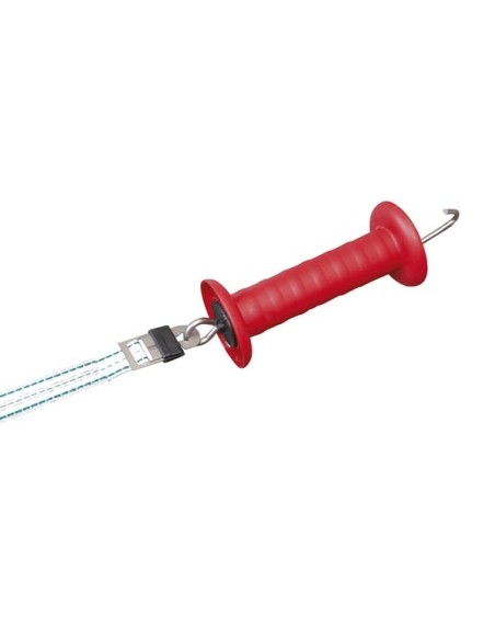 Poortgreep Premium rood RVS, Litzclip bandverb.20mm