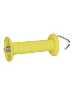 Gate handle yellow, with hook, galvanized