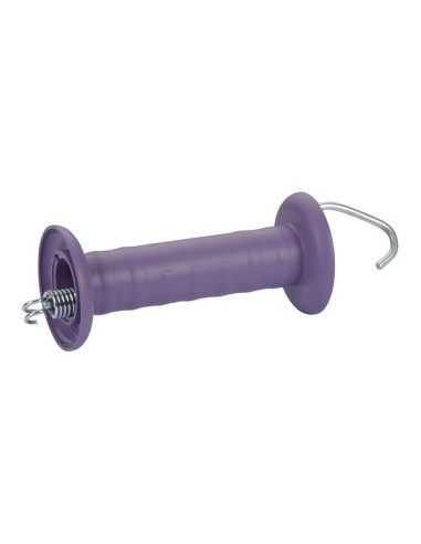 Gate handle purple, with hook, galvanized