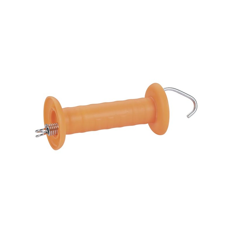 Gate handle orange, with hook, galvanized