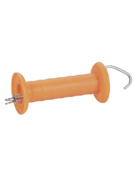 Gate handle orange, with hook, galvanized