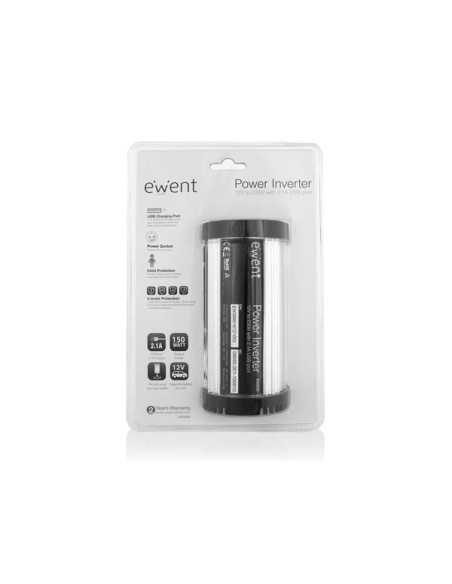 Eminent - 150 W Power inverter 12 VDC to 230 VAC with 2.1 A USB-A port