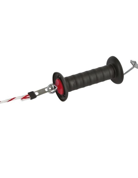 Poortgreep met litzclip-koordverbinder, rvs