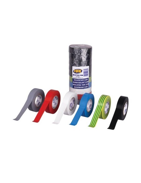 PVC insulating tape VDE - mixed 19mm x 20m - set of 10