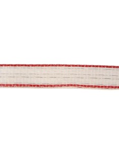Fencing tape Profi 200 m, 20 mm, white/red, 6x0,30 TriC 2