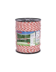Fencing rope Profi 500 m, Ø 6 mm, white/red, 6x0,30 TriC