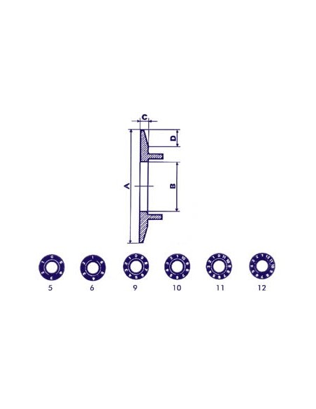 DIAL FOR 15mm BUTTON (TRANSPARENT - BLACK 11 DIGITS)