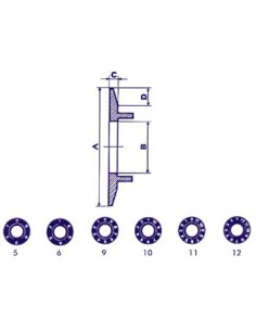 DIAL FOR 15mm BUTTON (TRANSPARENT - WHITE 12 DIGITS) 2