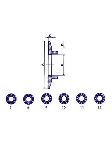 DIAL FOR 21mm BUTTON (TRANSPARENT - WHITE 10...