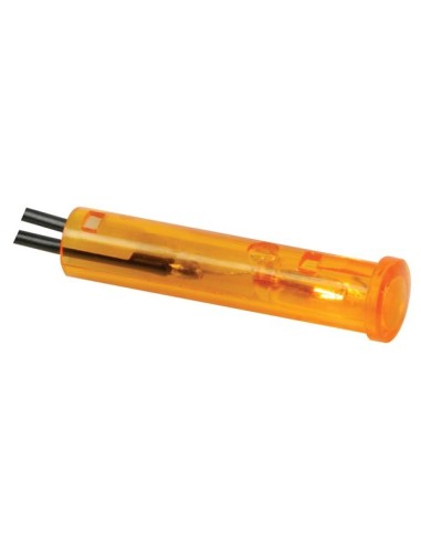 KONTROLL-LAMPE - RUND - GELB/ORANGE - 6 V - 7 mm