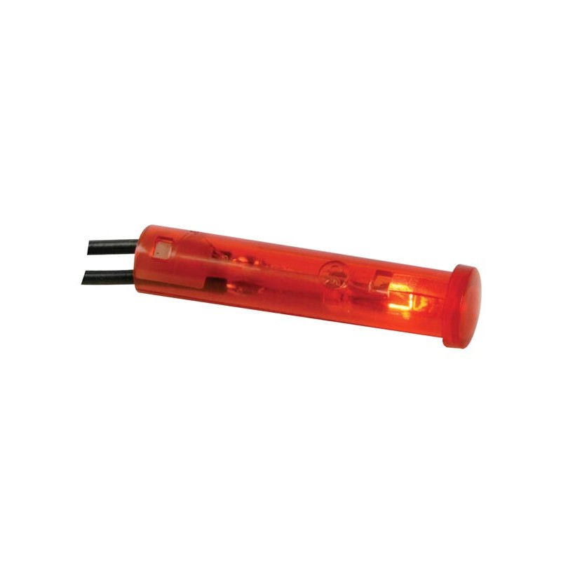 ROUND 7mm PANEL CONTROL LAMP 6V RED