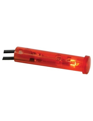 KONTROLL-LAMPE - RUND - ROT- 12 V - 7 mm