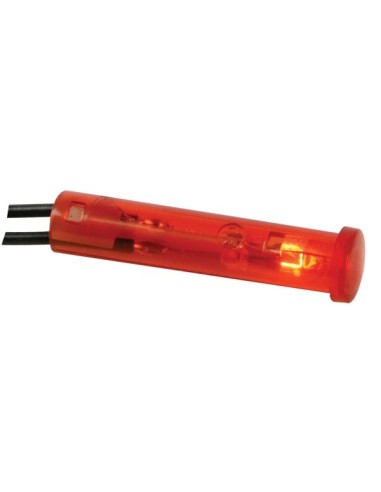 RONDE 7mm SIGNAALLAMP 220V ROOD