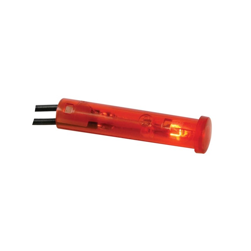 ROUND 7mm PANEL CONTROL LAMP 220V RED