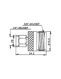 CONNECTEUR SMA MALE VERS N FEMELLE 2