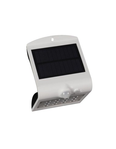 SOLAR LED WALL LIGHT WITH PIR SENSOR - 1.5 W - WHITE