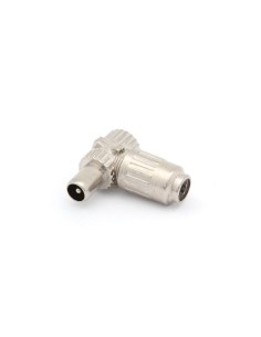 TV PLUG 90° MALE, FULL METAL SCREENED, 9.5mm/2.3mm