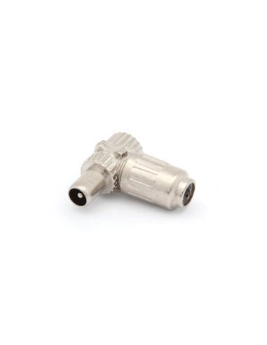 CONECTOR TV ACODADO 9.5mm/2.3mm - MACHO - METAL