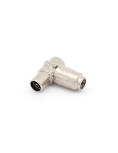 CONECTOR TV ACODADO 9.5mm/2.3mm - HEMBRA - METAL